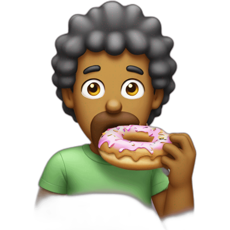 Omer Simpson eating donut emoji