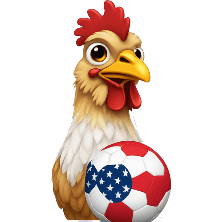 U.S.A. soccer player chicken emoji