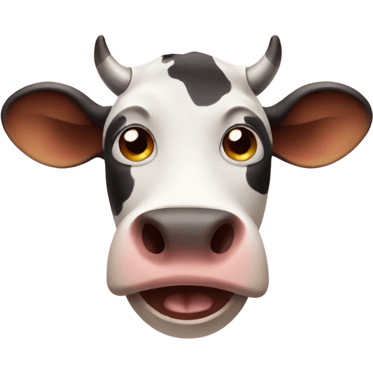 a cow with a surprise  emoji