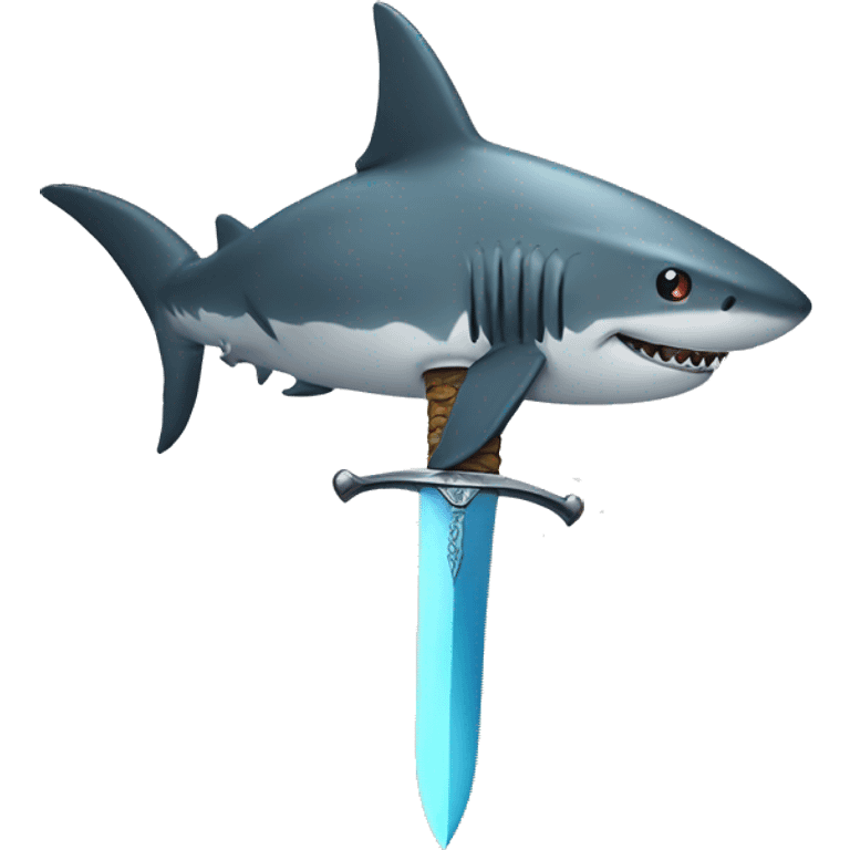 Shark with a sword emoji