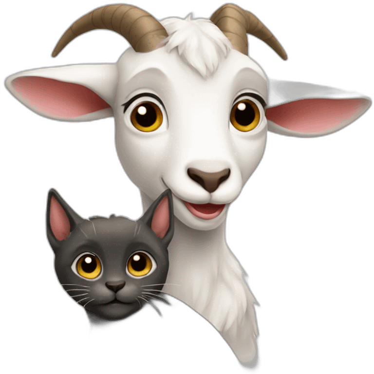 goat holding a cat emoji