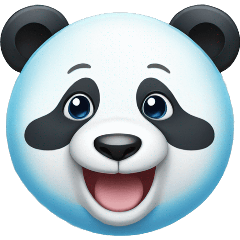 smiling blue panda emoji