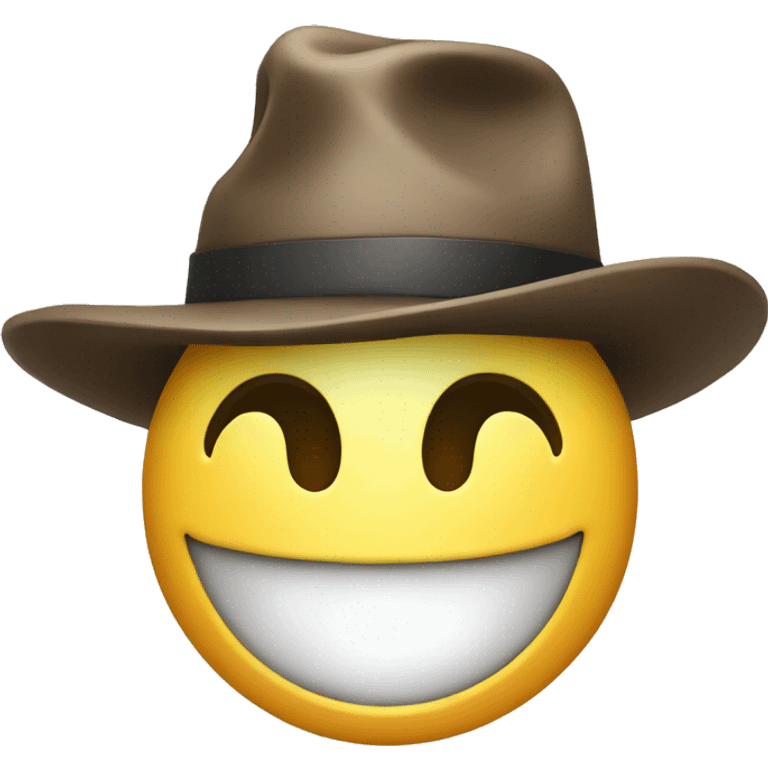 Smiley face with a hat emoji