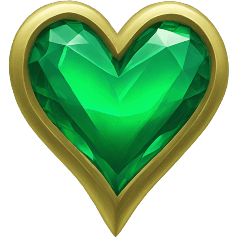 Emerald green heart  emoji