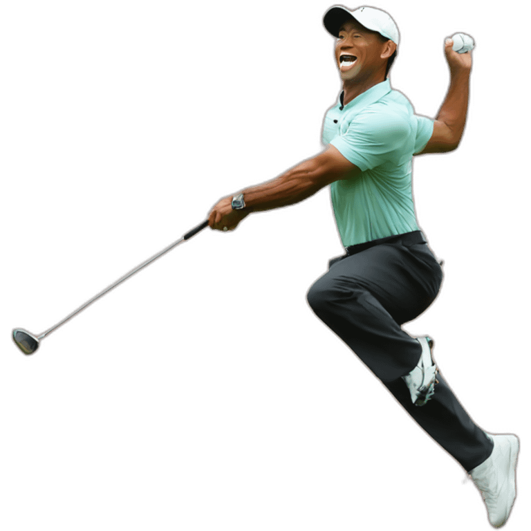 Tiger woods flying emoji