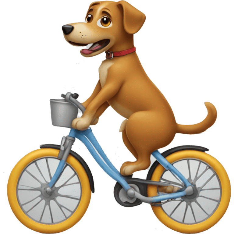 Dog riding bike emoji