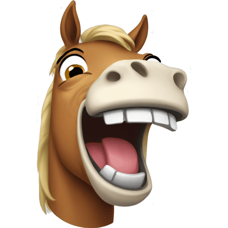 Horse laughing emoji