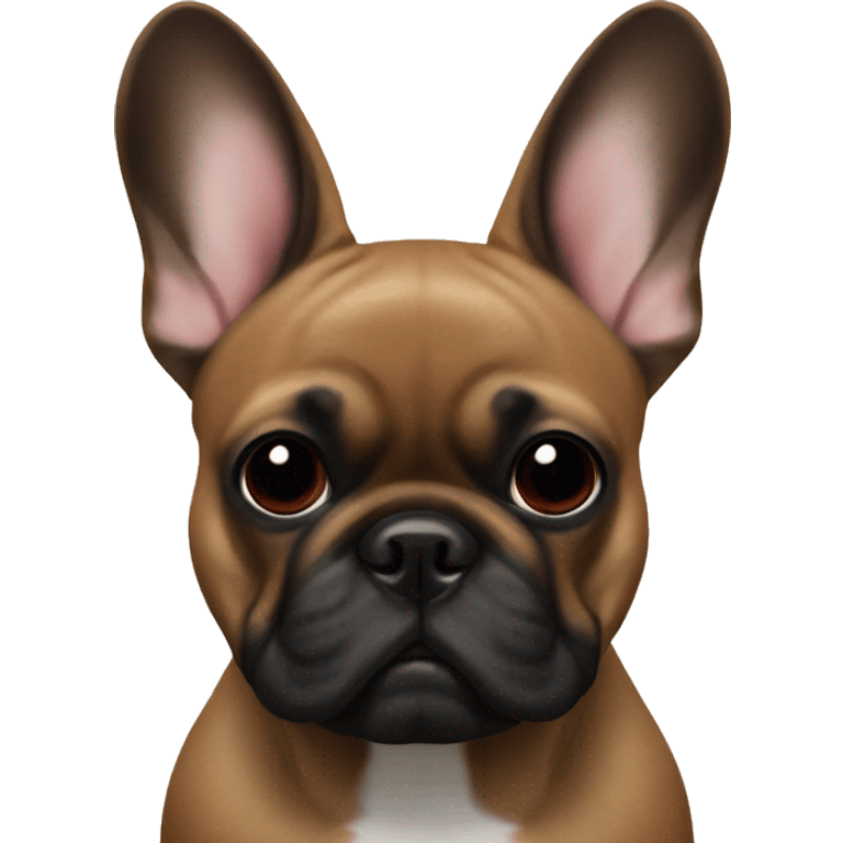 Red fawn black mask French bulldog emoji