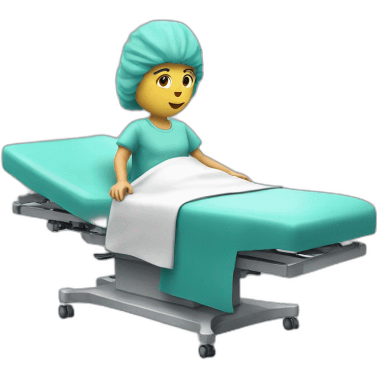 the patient is on the surgical table emoji