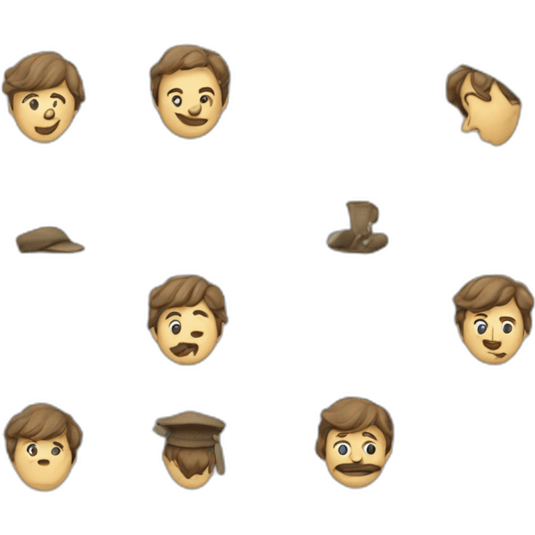 man Improvement from hobo to success chart symbol emoji