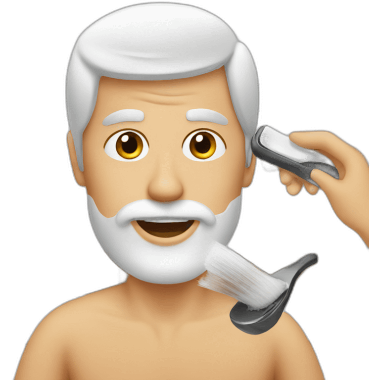 Man shaving emoji