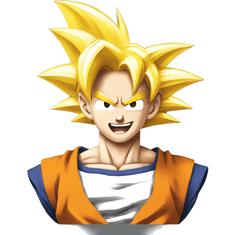 Goku super sayan smiling  emoji