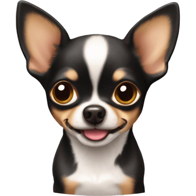 Perro chihuahua color café con orejas caídas  emoji