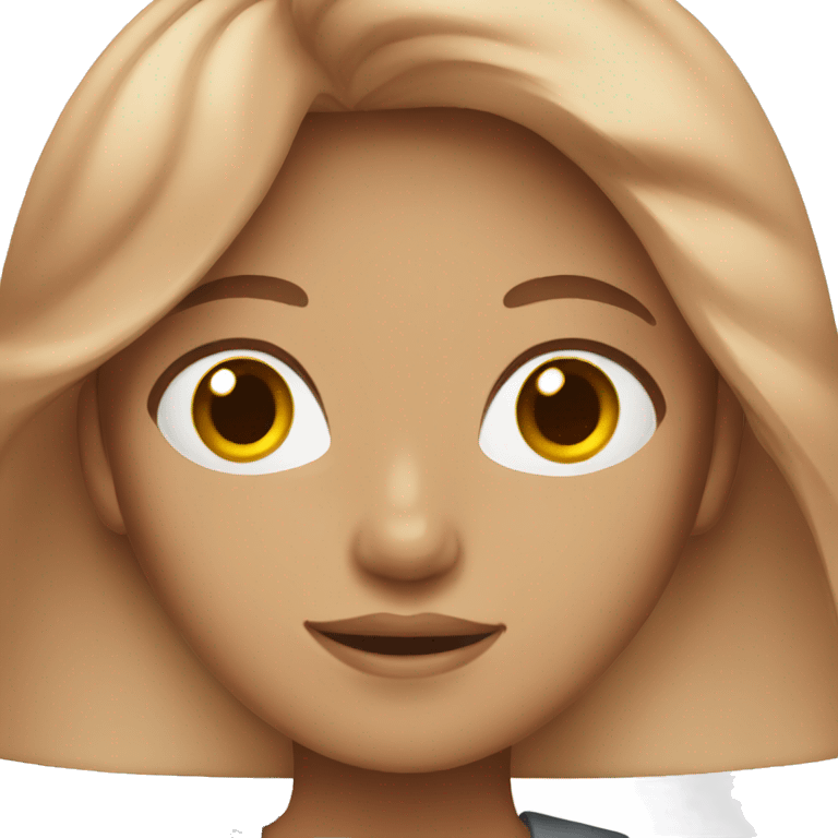 Red haired Young woman with brown eyes and long hair  emoji