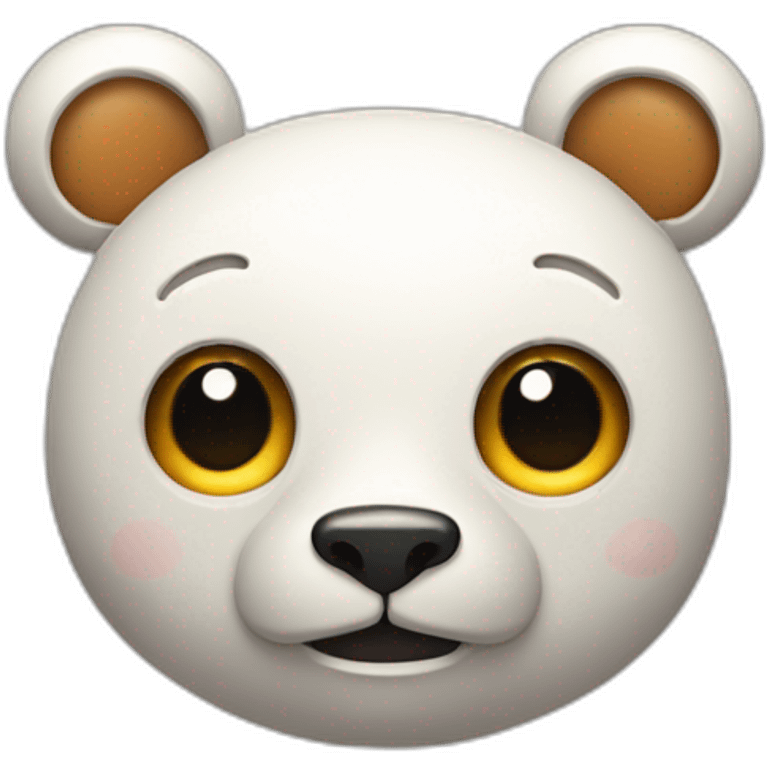 cute robot with bear horns emoji