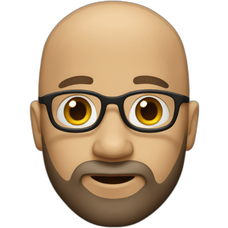 bald memoji with beard emoji