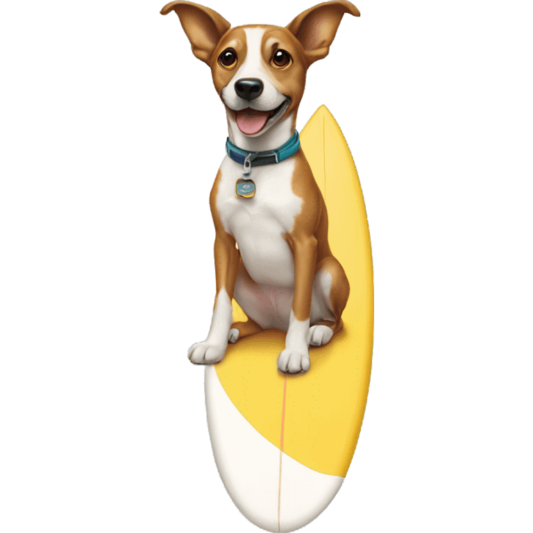 Dog on a surfboard emoji