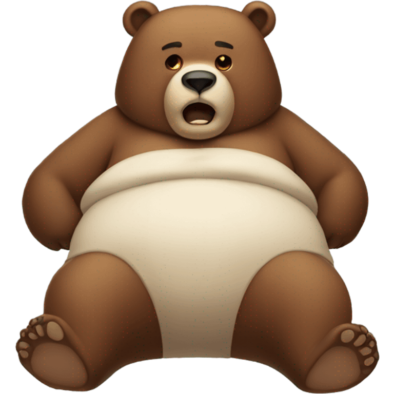 bear's tummy hurts emoji