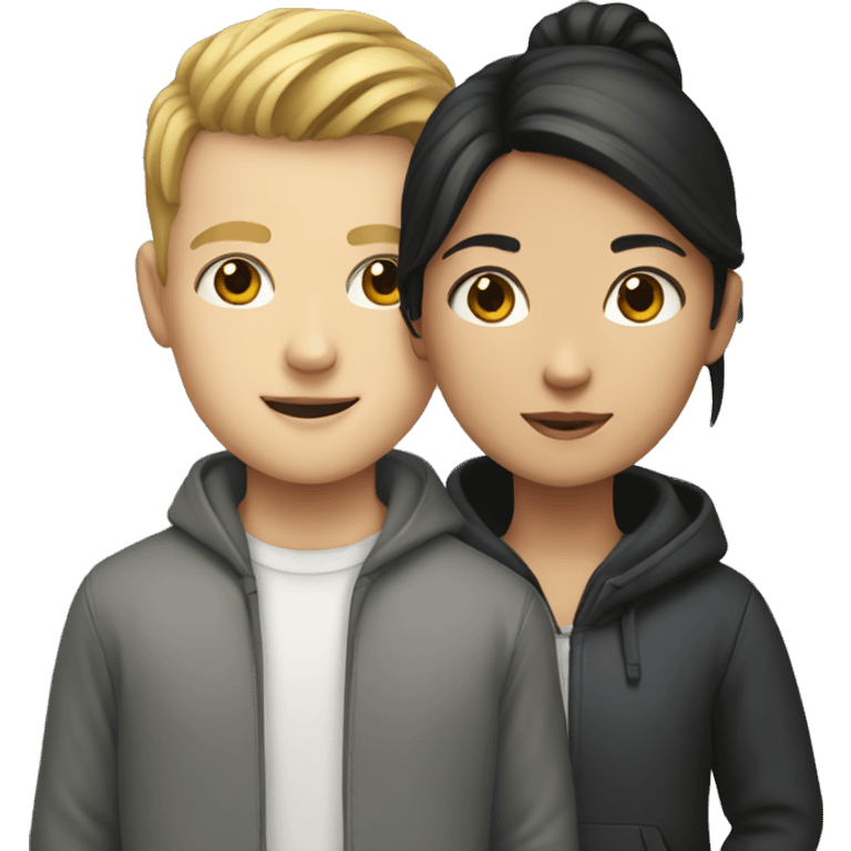 white boy and asian girl emoji