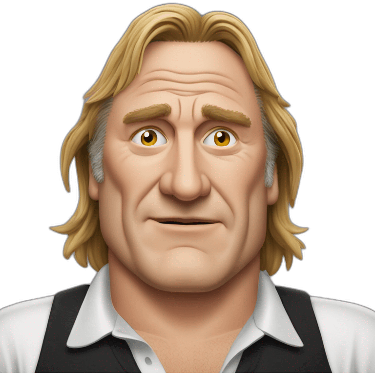 Gérard Depardieu drunk emoji