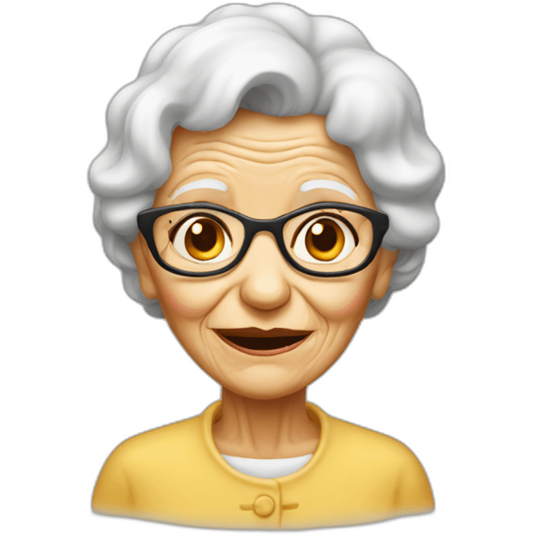 Old lady covered in condensed milk emoji