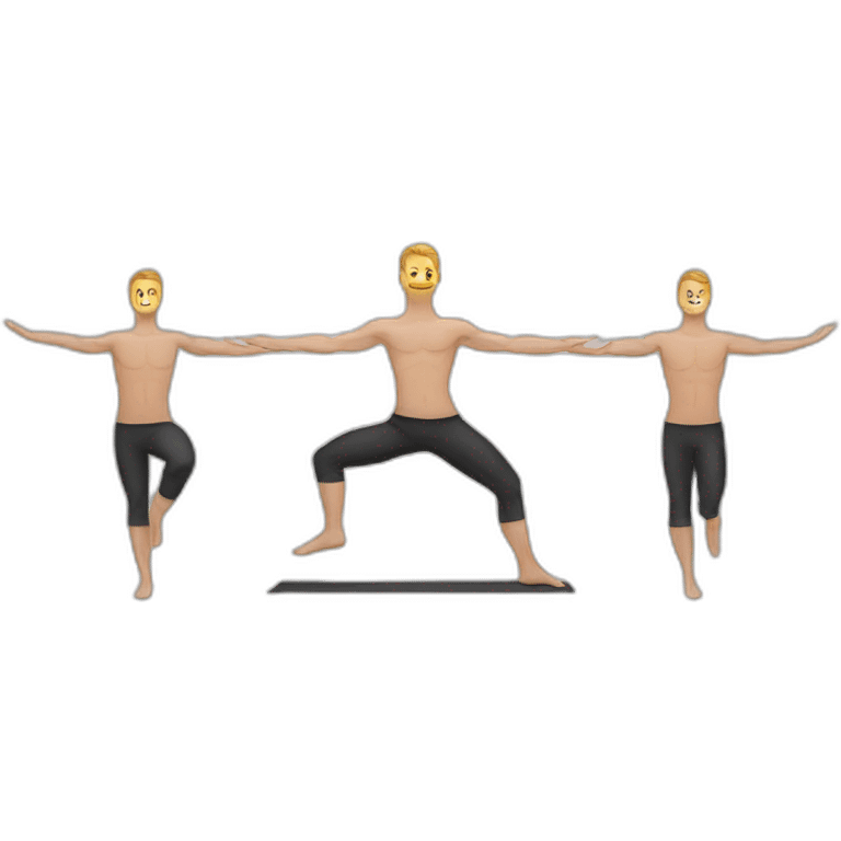 white men yoga emoji