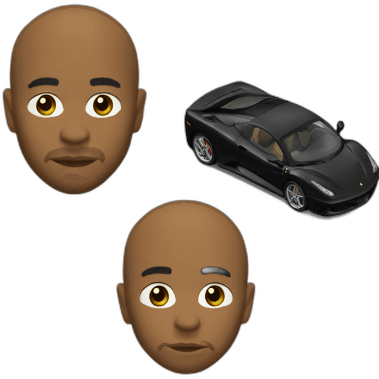 Doakes in a Ferrari emoji