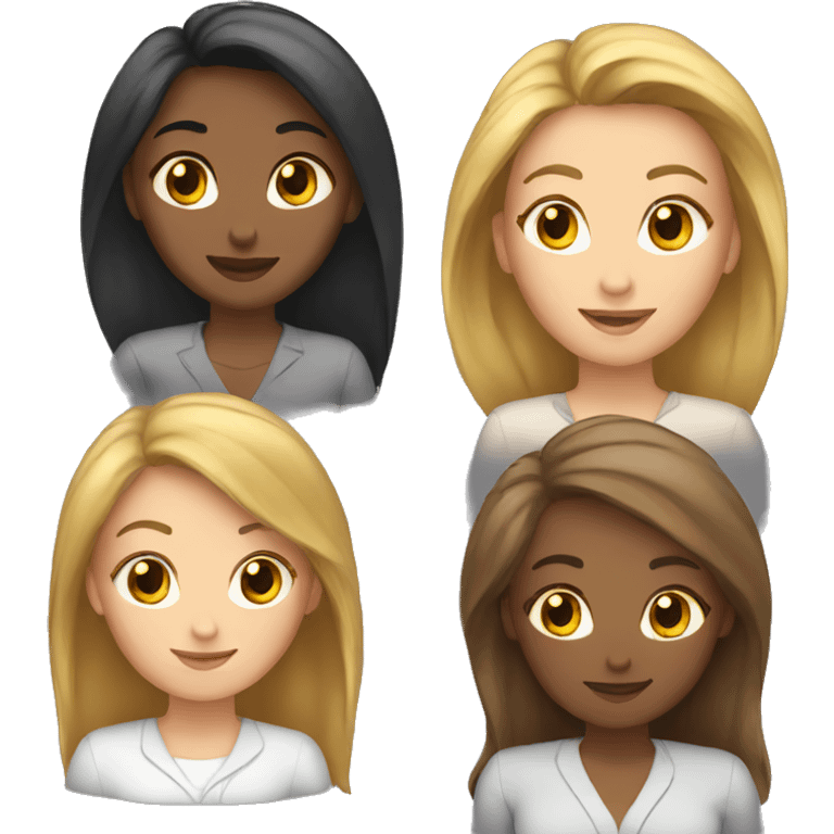 3 female work colleagues emoji