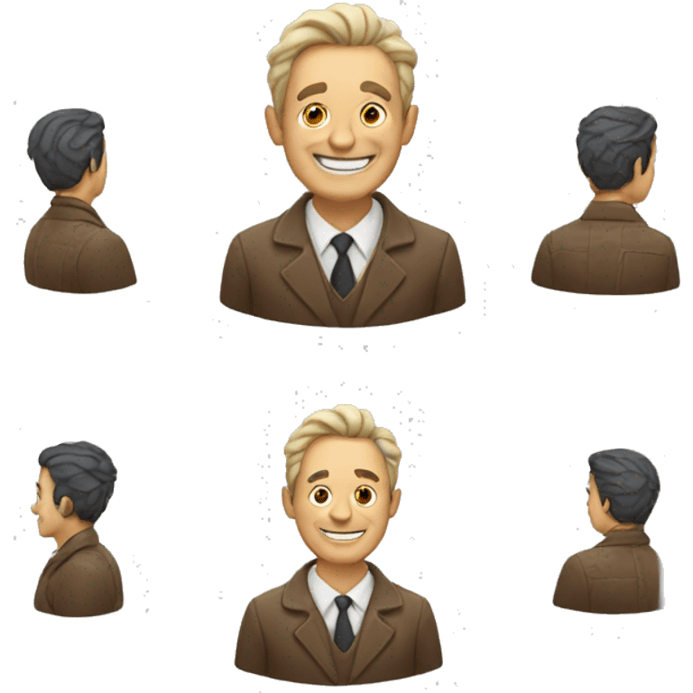 A cheerful man with 3 recommendations emoji