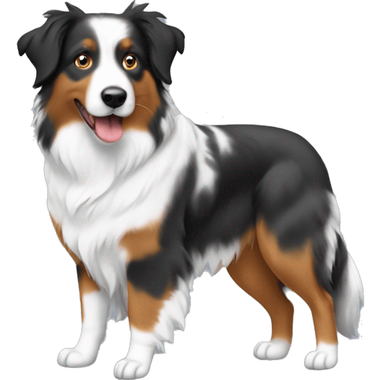 Australian shepherd over anvil emoji