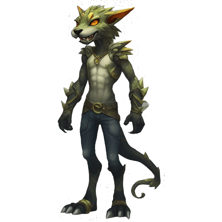 Anthro cool edgy Vernid-WickerBeast-Protogen-Primagen-Fakémon Full Body emoji