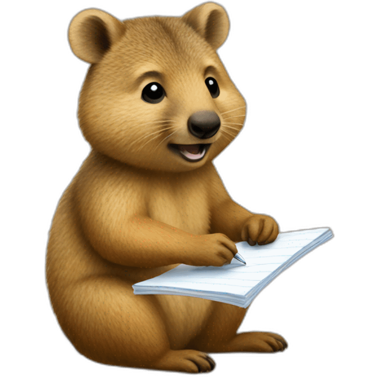 quokka writing emoji