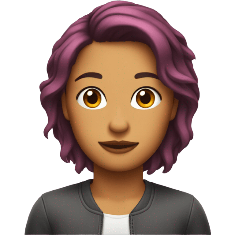 chica pelirroja con el pelo corto emoji