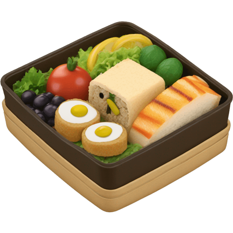 Bento box lunch  emoji