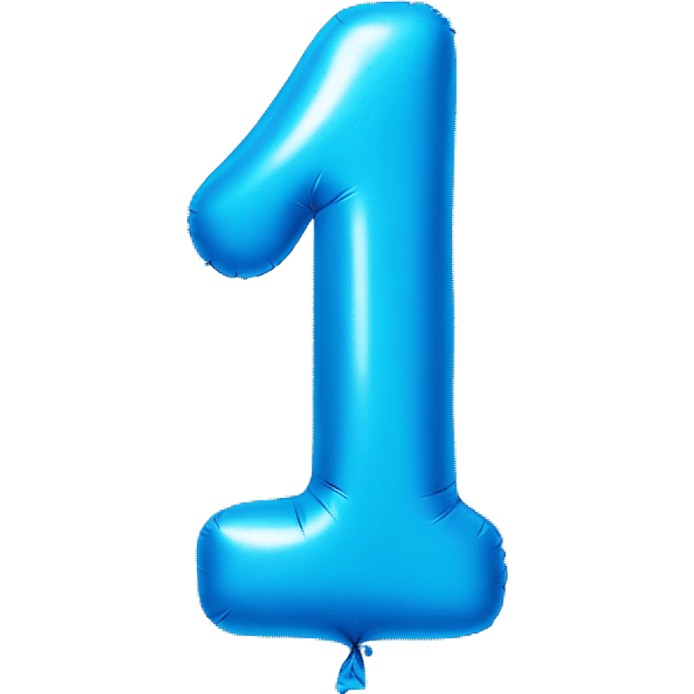 blue balloon shaped number 4 emoji