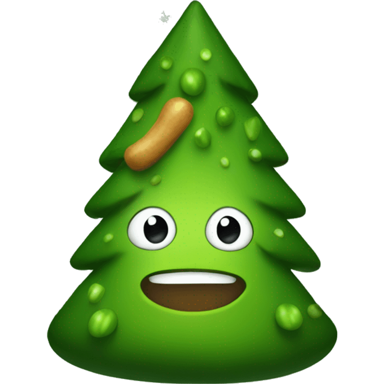 Pickles on Christmas tree emoji