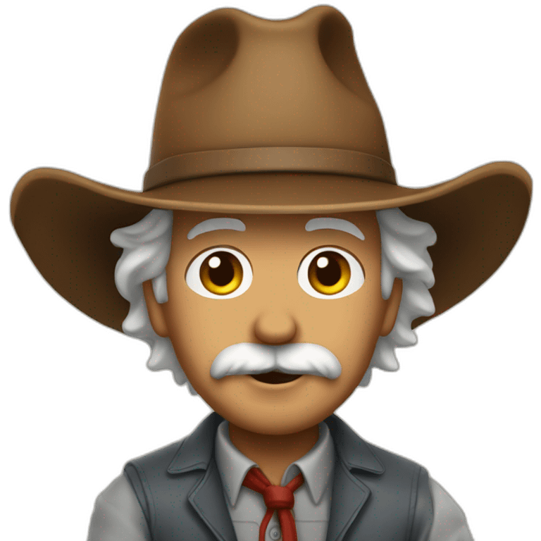 einstein in a cowboy hat emoji