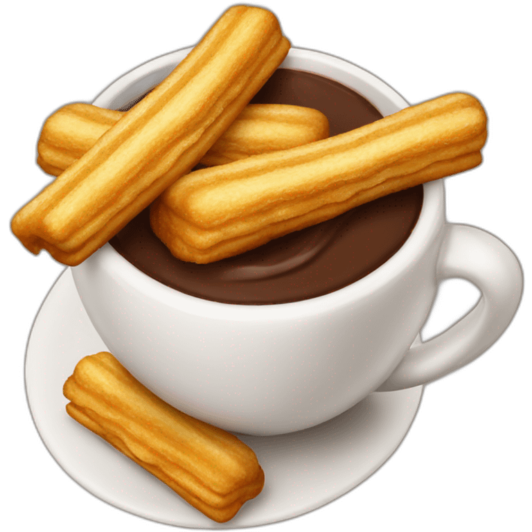 Taza de Chocolate con churros emoji