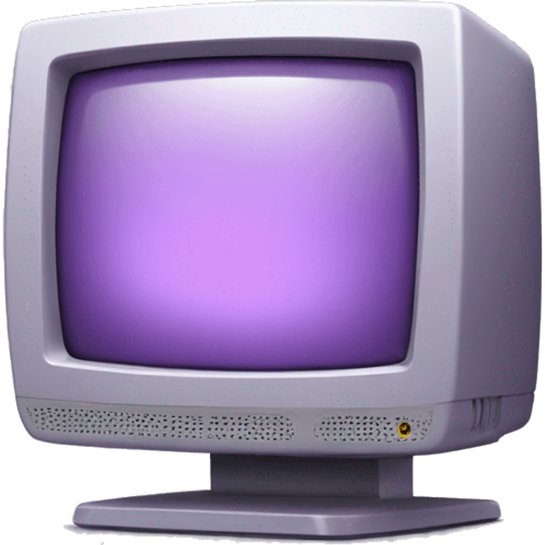 Realistic Light purple modern compute monitor emoji