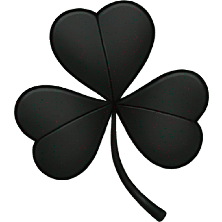 black 5 leaf clover emoji