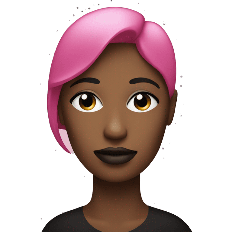 speech bubble dots pink black woman emoji