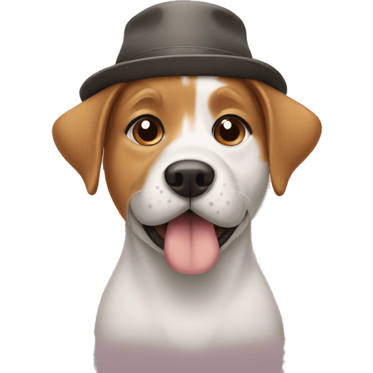 Dog wearing hat emoji