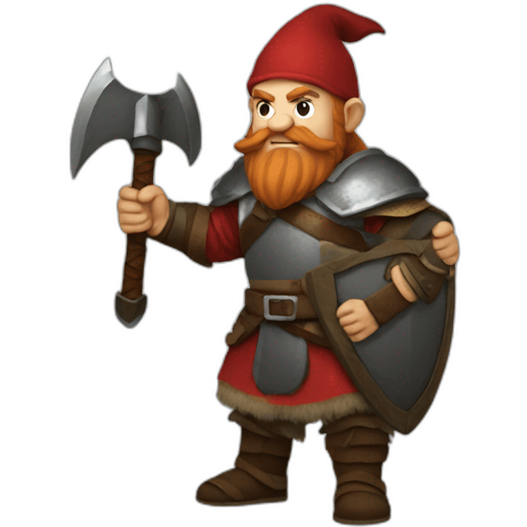 dwarf fighter with axe emoji