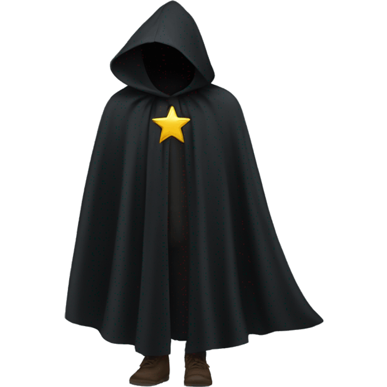 black cloak, 6 stars on cloak, clothing emoji