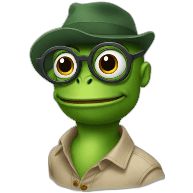 pepe the from nerdy developer emoji