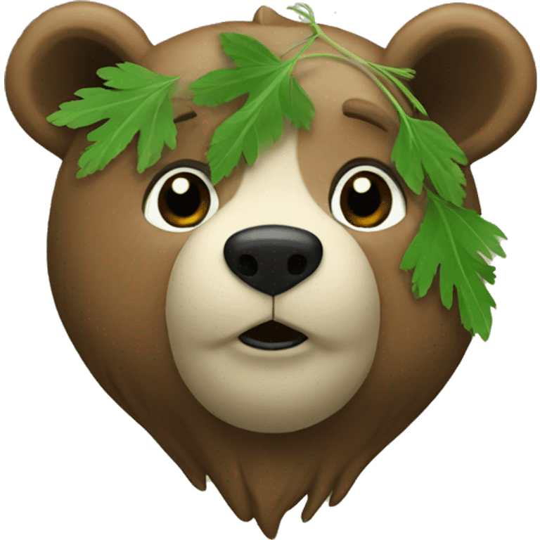 Bear cilantro  emoji