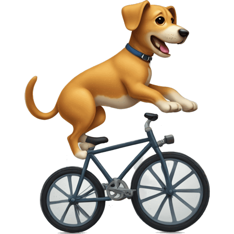 Dog riding a unicycle  emoji