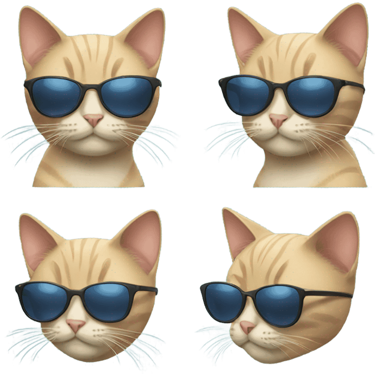 Cat with sunglasses emoji