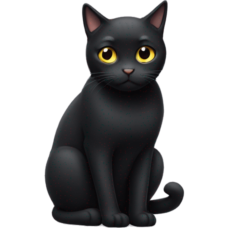 Black cat but sad emoji