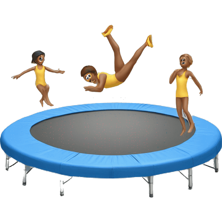 Trampoline with human legs emoji